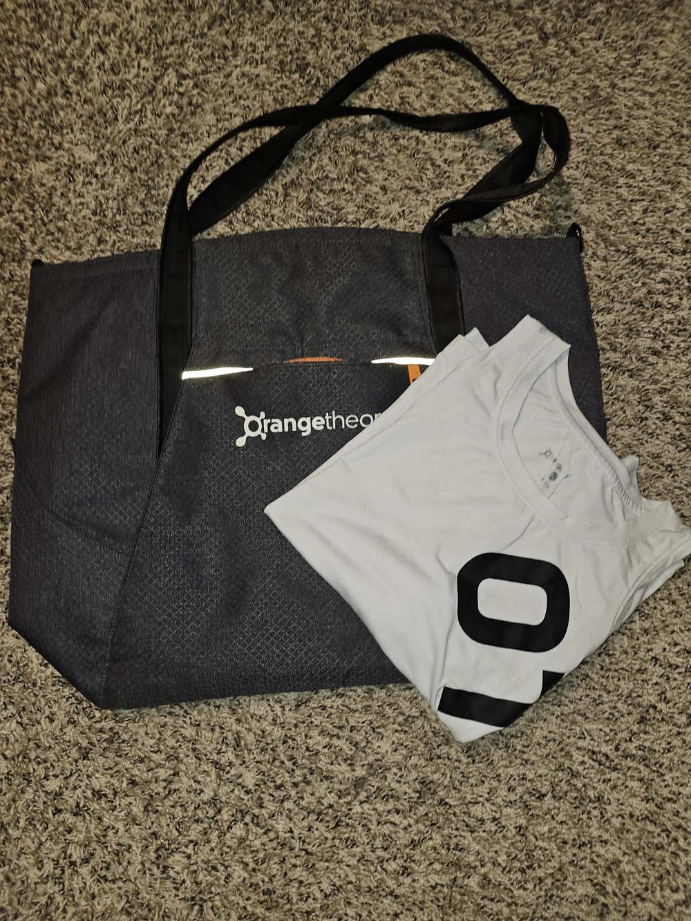 Orangetheory Fitness Gray Tote Bag with OTF Tee
